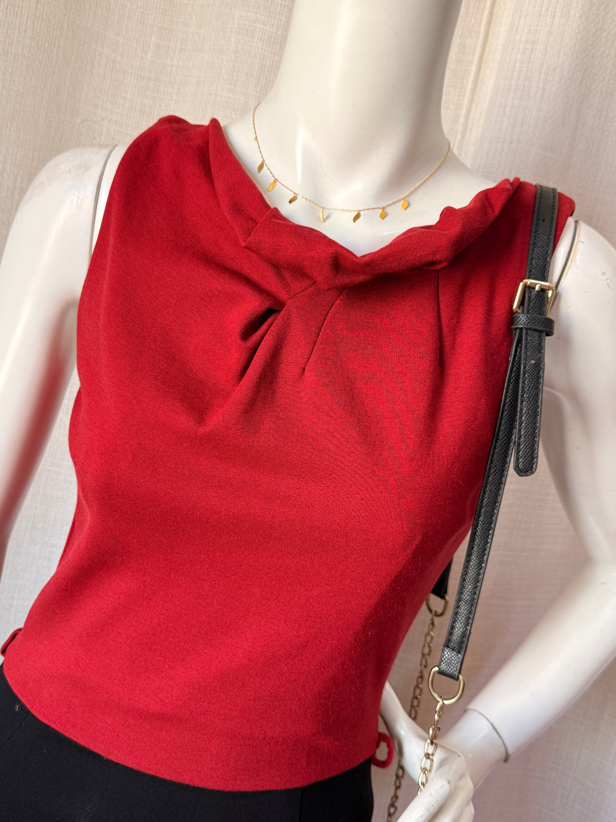 Mango Collection Colorblock Cowl Neck Sheath Midi Dress (Size EUR S / US XS)
