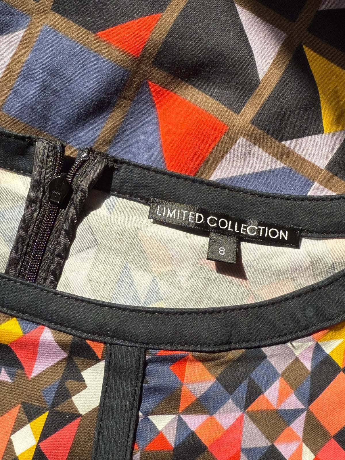Marks & Spencer Geometric Print Mini Dress - Multi-Color, UK 8 - Preloved