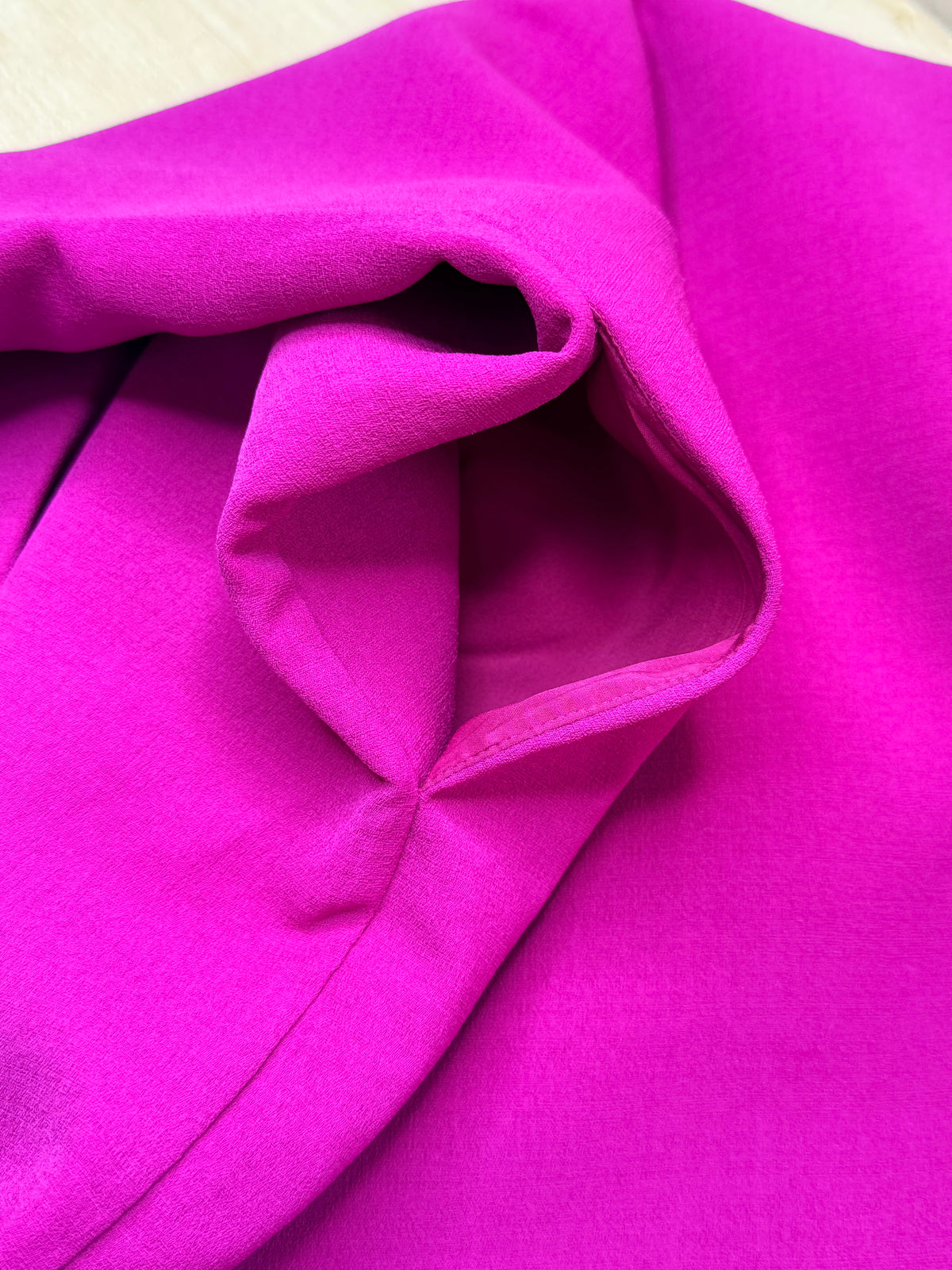 Adolfo Dominguez Fuchsia Pink V-Back Shift Dress (Size S / EUR 38)