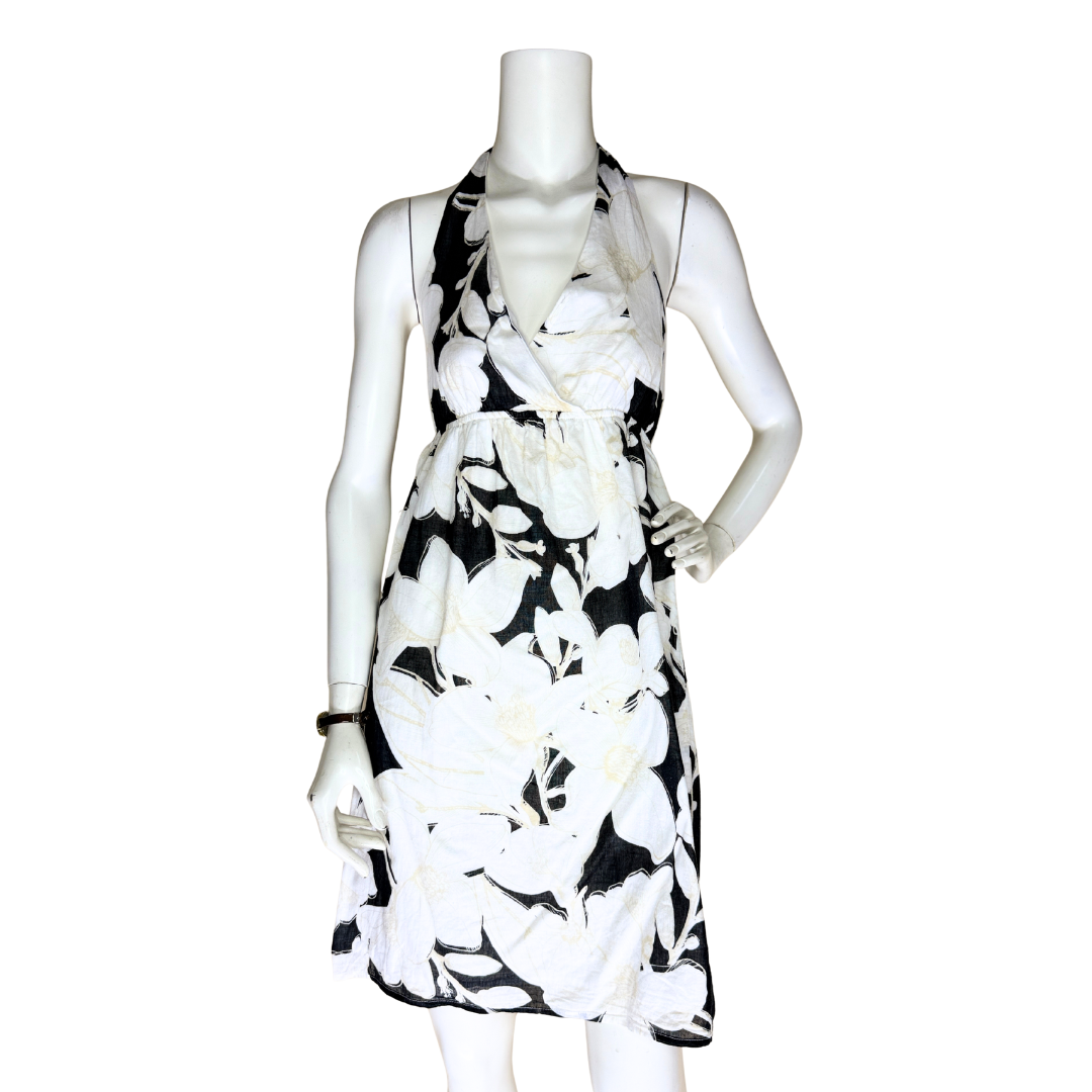 Floral Halter Neck Dress