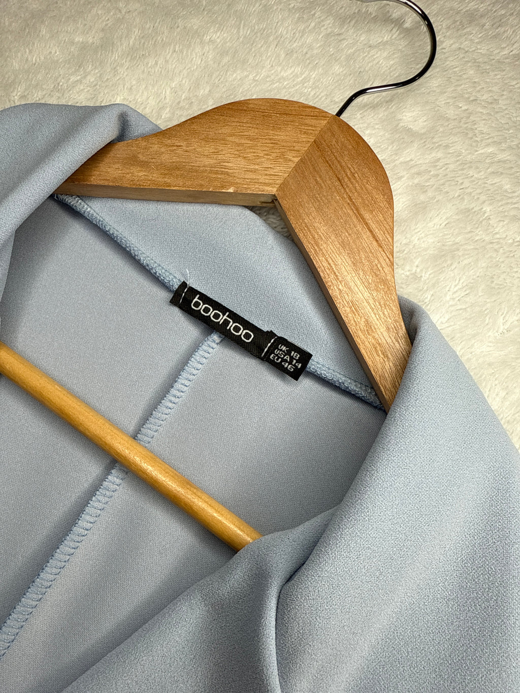 Baby Blue Drape Dress - Boohoo (UK 18 / 3XL)