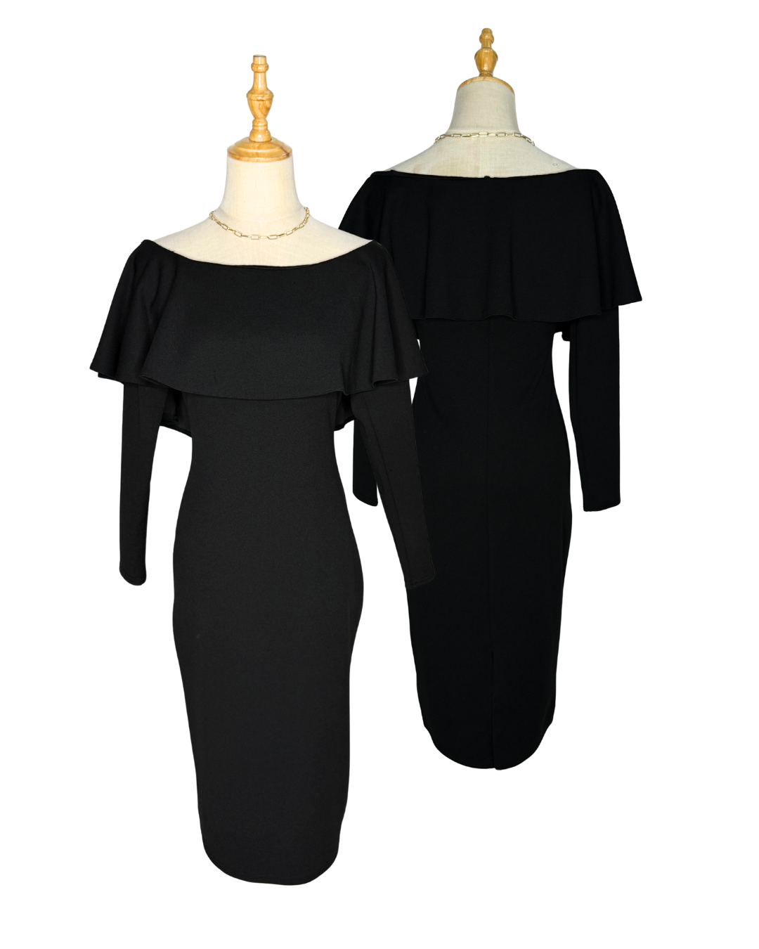 ADLIB Off-Shoulder Black Dress
