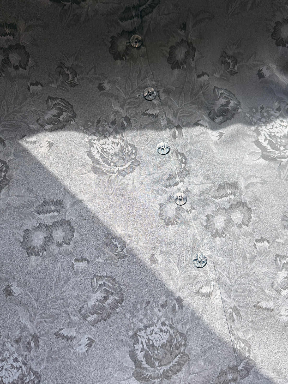 Vintage Blue Floral Jacquard Midi Dress – Size XL | Elegant Occasion & Mother of the Bride Dress