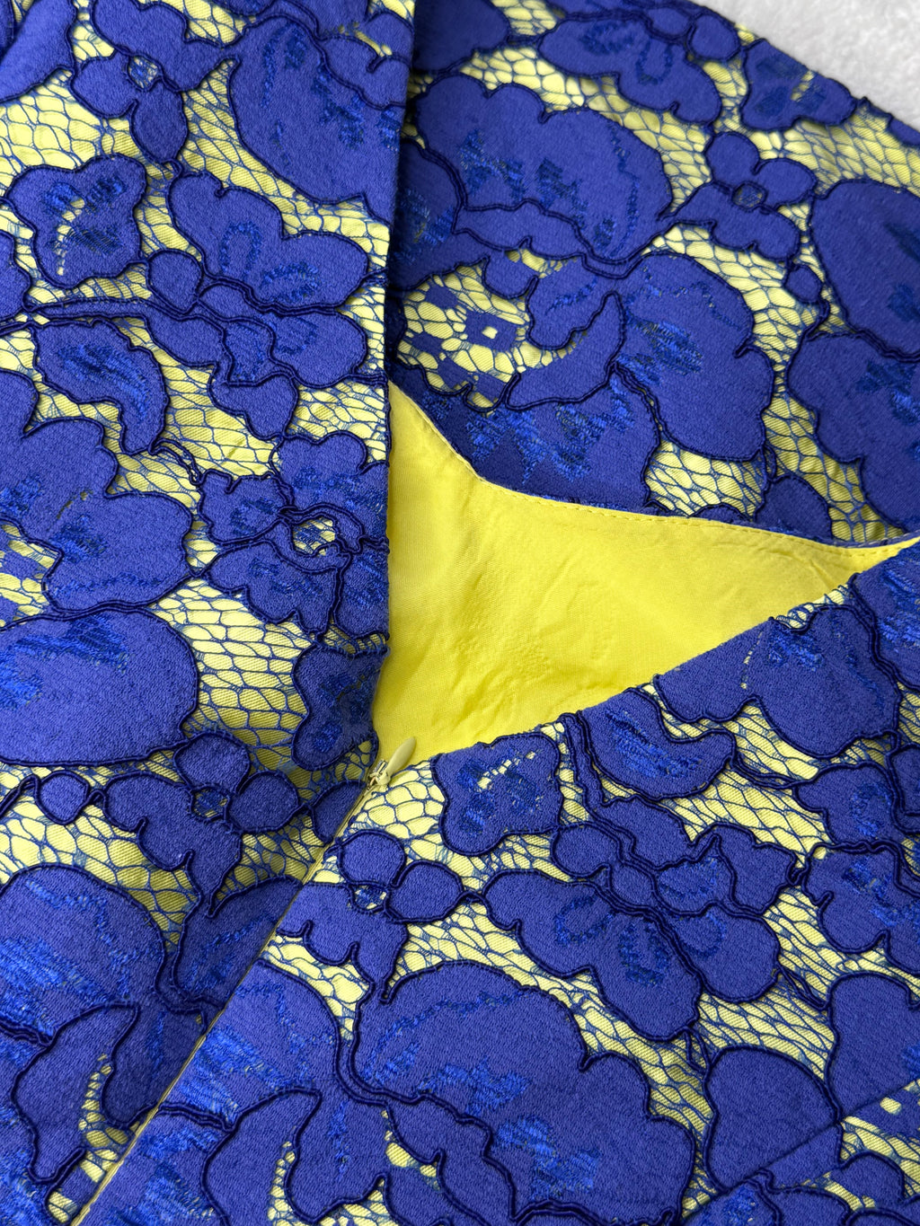 DOS ESPANA Royal Blue Floral Lace Dress | UK 20