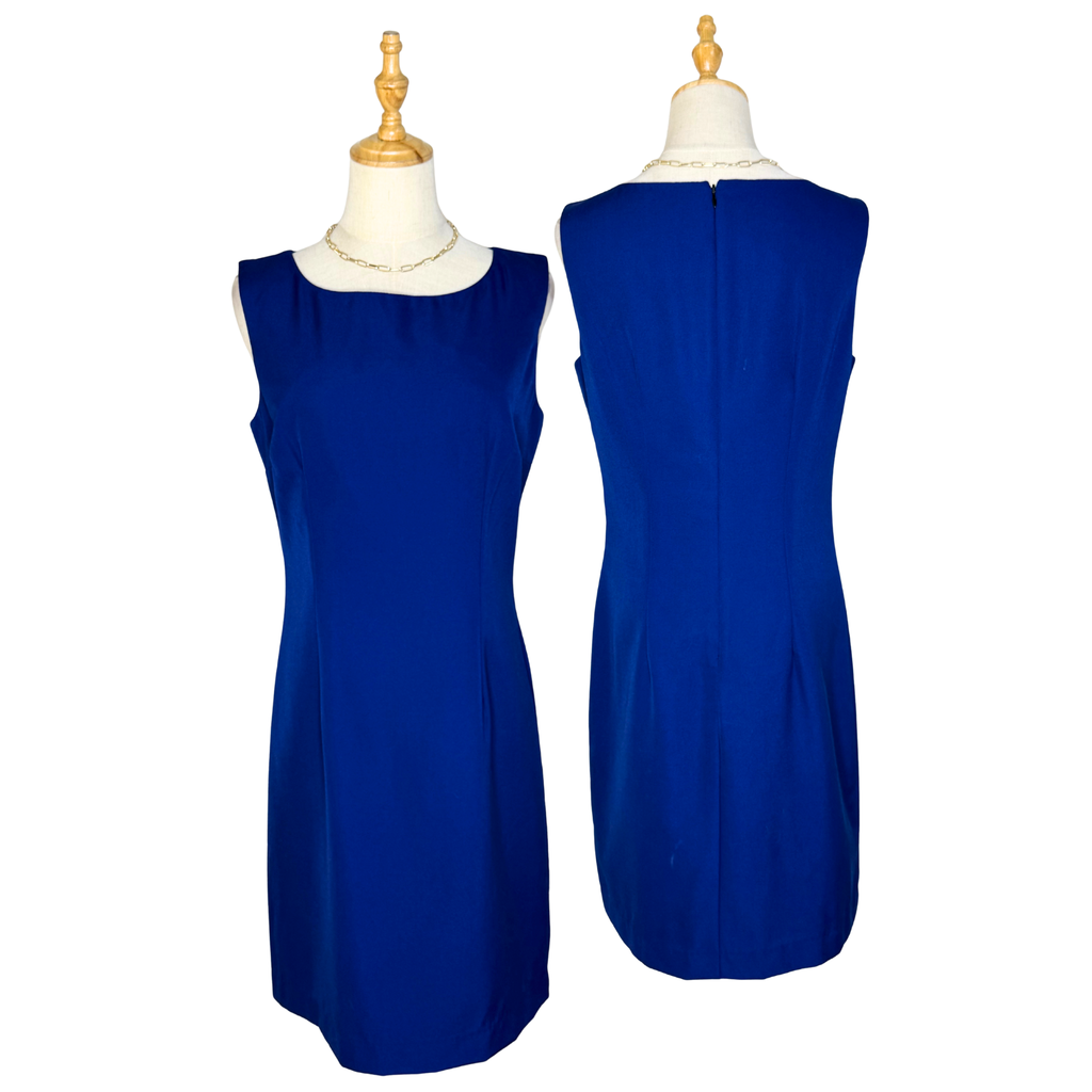 Kenchen San Francisco Royal Blue Sleeveless Sheath Dress | Size L