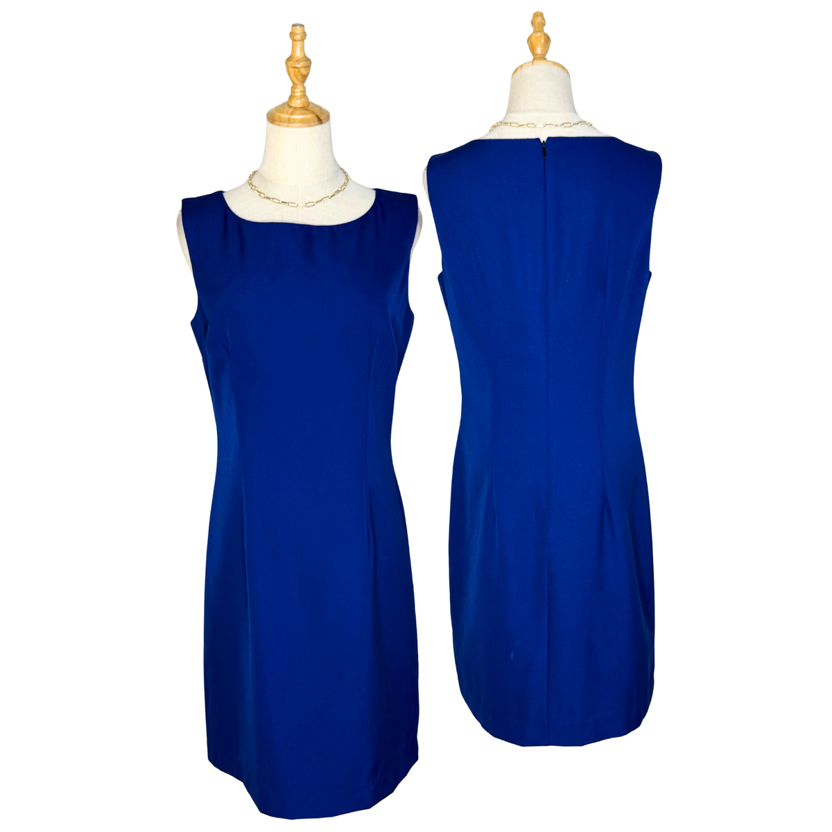 Kenchen San Francisco Royal Blue Sleeveless Sheath Dress | Size L