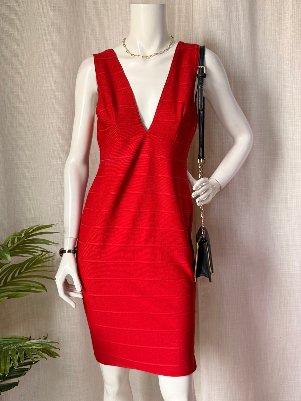 Boohoo Red Bandage Dress (New With Tag) UK 14