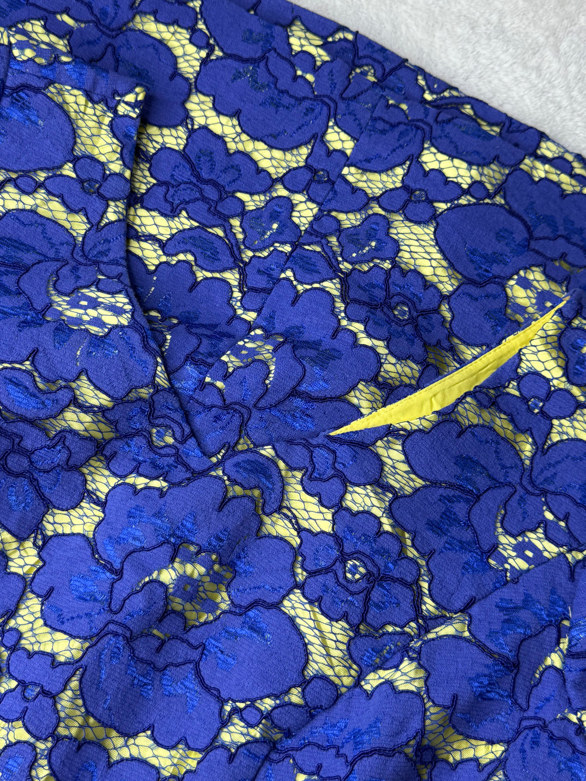 DOS ESPANA Royal Blue Floral Lace Dress | UK 20