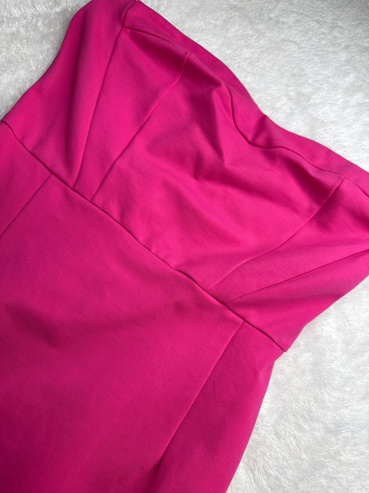 Hollister California Fuchsia Strapless Mini Dress (Medium) - Stitching Issues