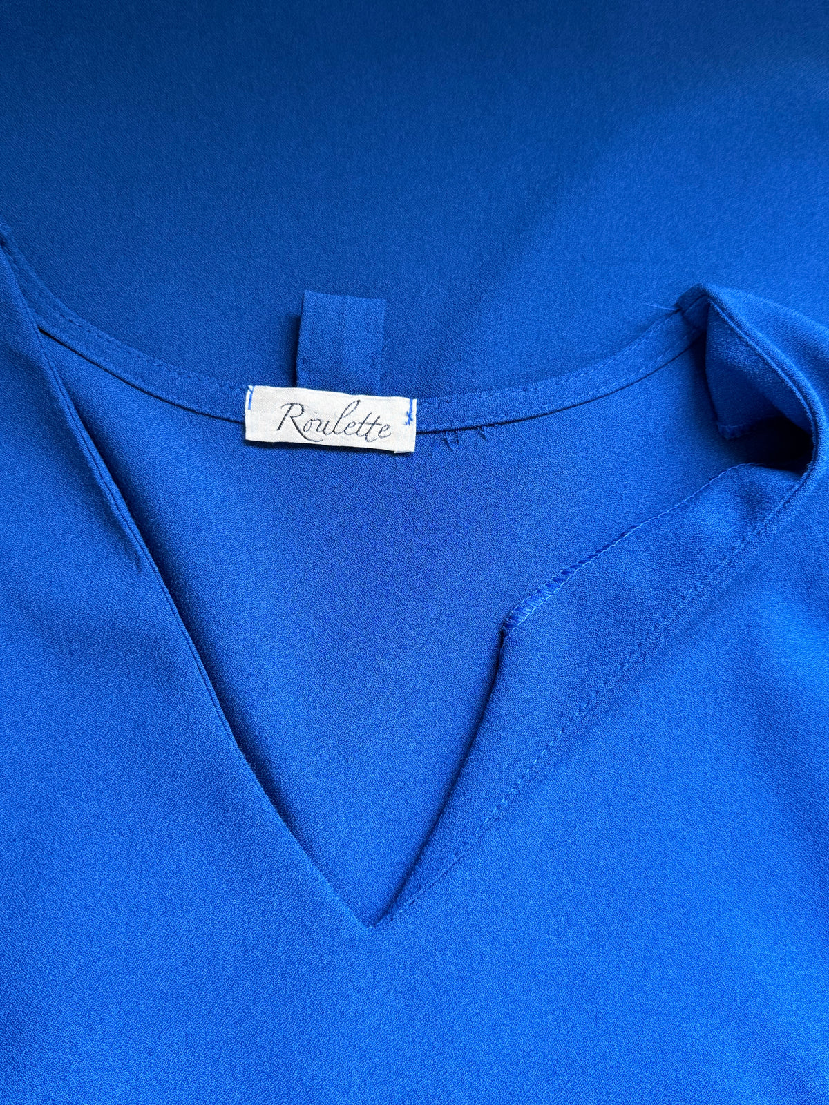 Roulette Royal Blue V-Neck Shift Dress