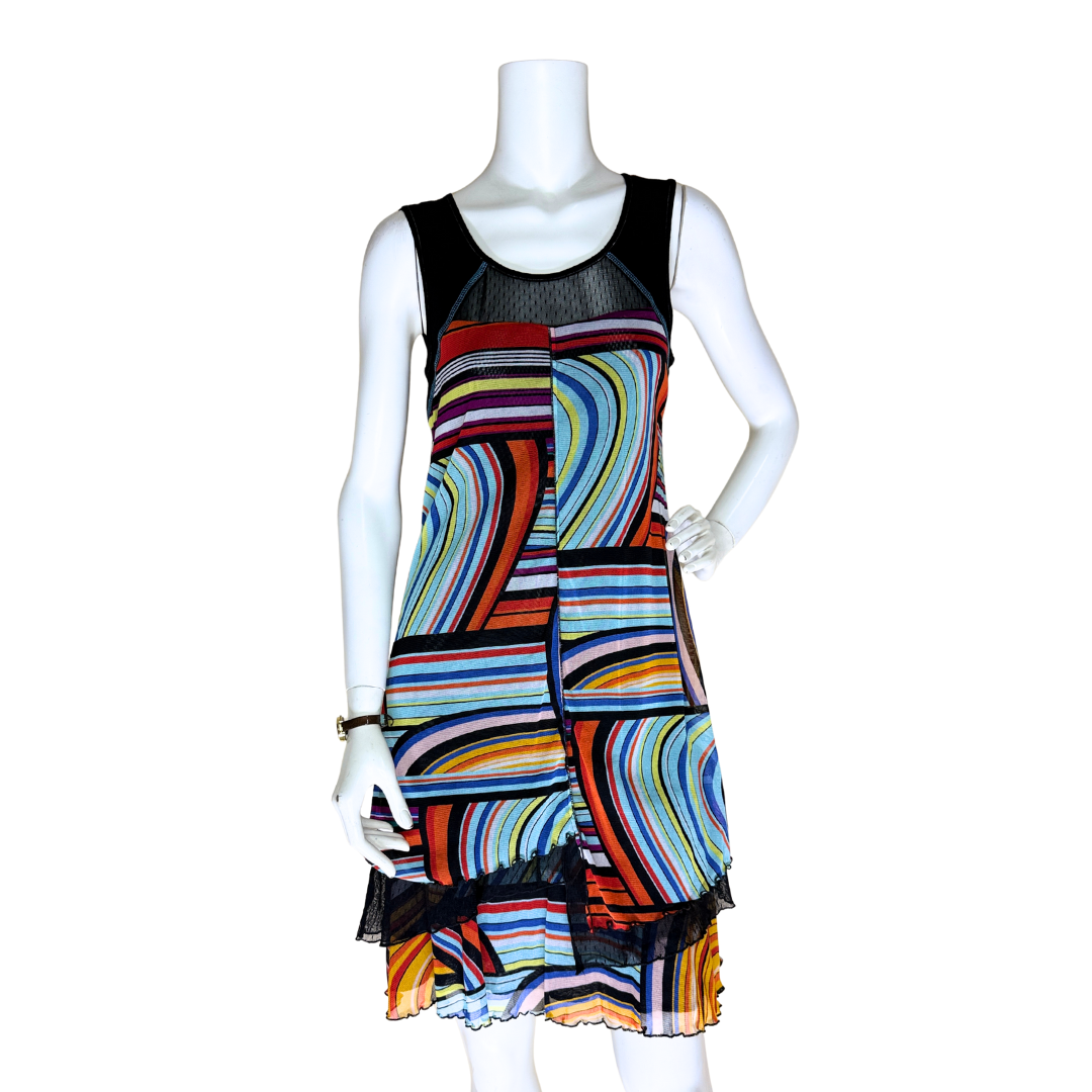 Colorful Geometric Sleeveless Dress