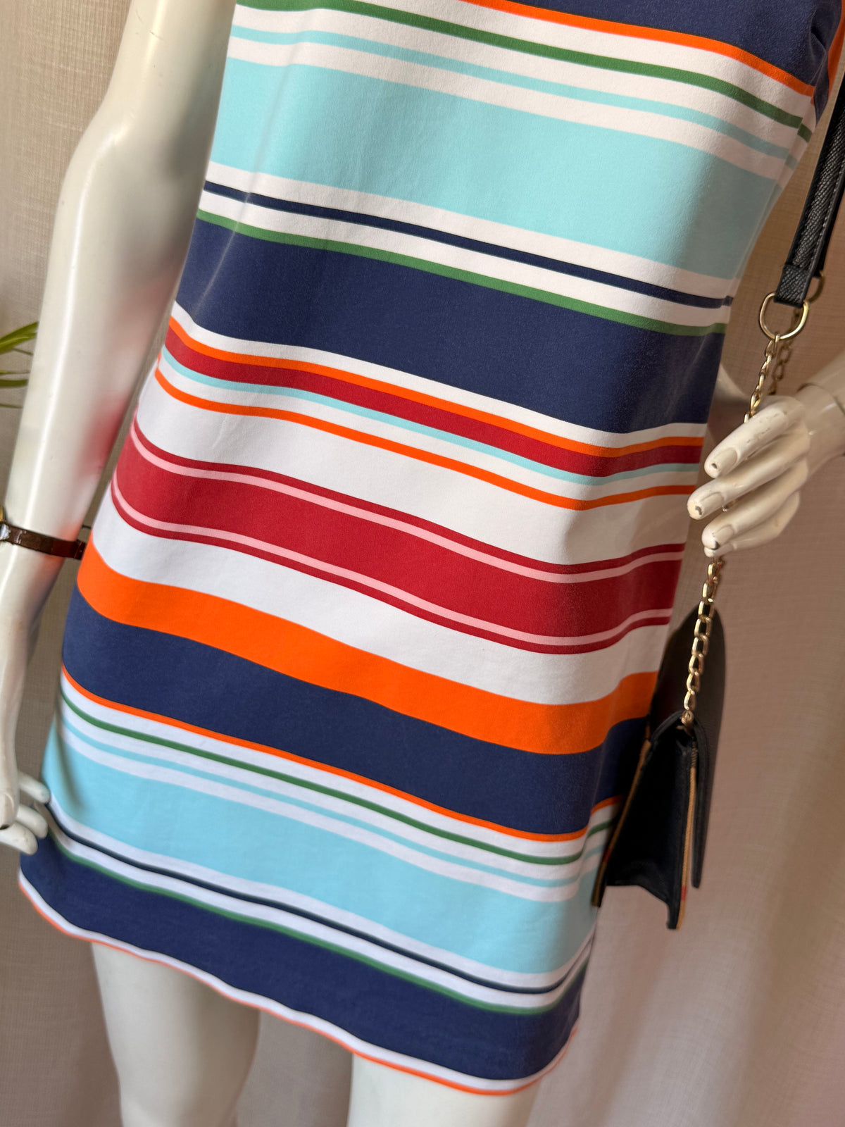 Zara Trafaluc Multi-Color Striped Cut-Out Shift Mini Dress (Size M / EUR M / US M)