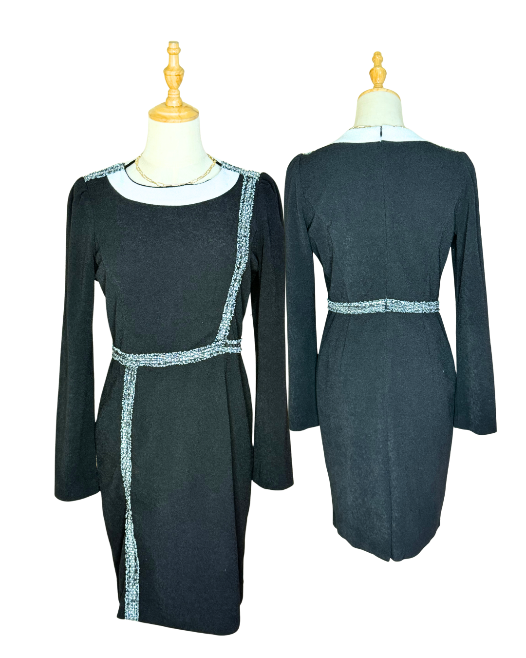 JOBIS Navy & Grey Color-Block Sheath Dress | UK 14