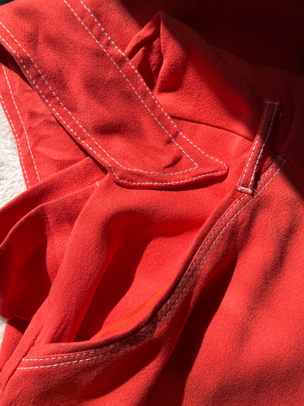 Chic Preloved NEXT TAILORING Coral Belted V-Neck Dress - UK 12