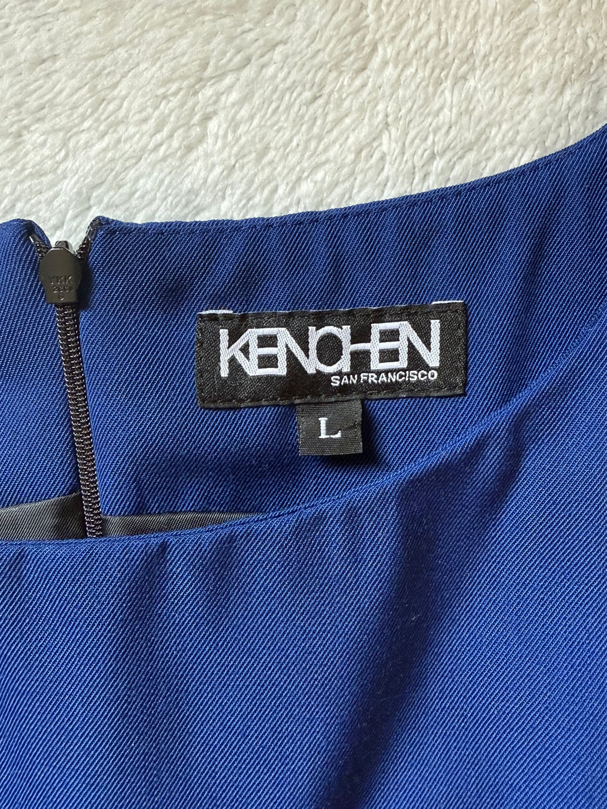 Kenchen San Francisco Royal Blue Sleeveless Sheath Dress | Size L