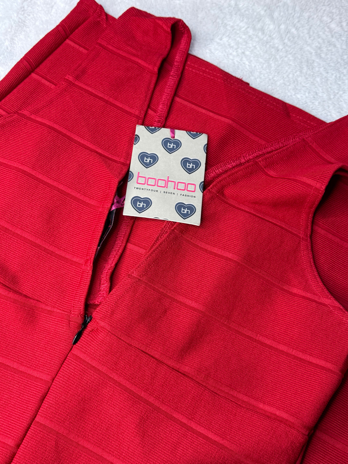 Boohoo Red Bandage Dress (New With Tag) UK 14