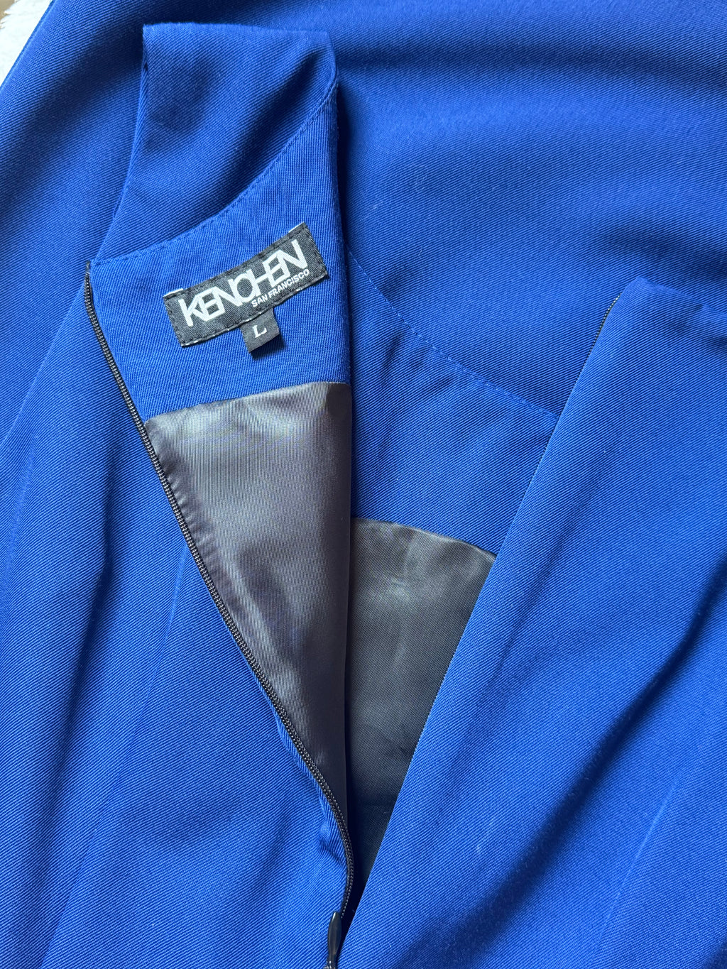 Kenchen San Francisco Royal Blue Sleeveless Sheath Dress | Size L