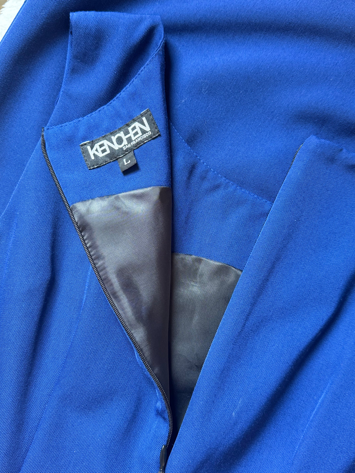 Kenchen San Francisco Royal Blue Sleeveless Sheath Dress | Size L
