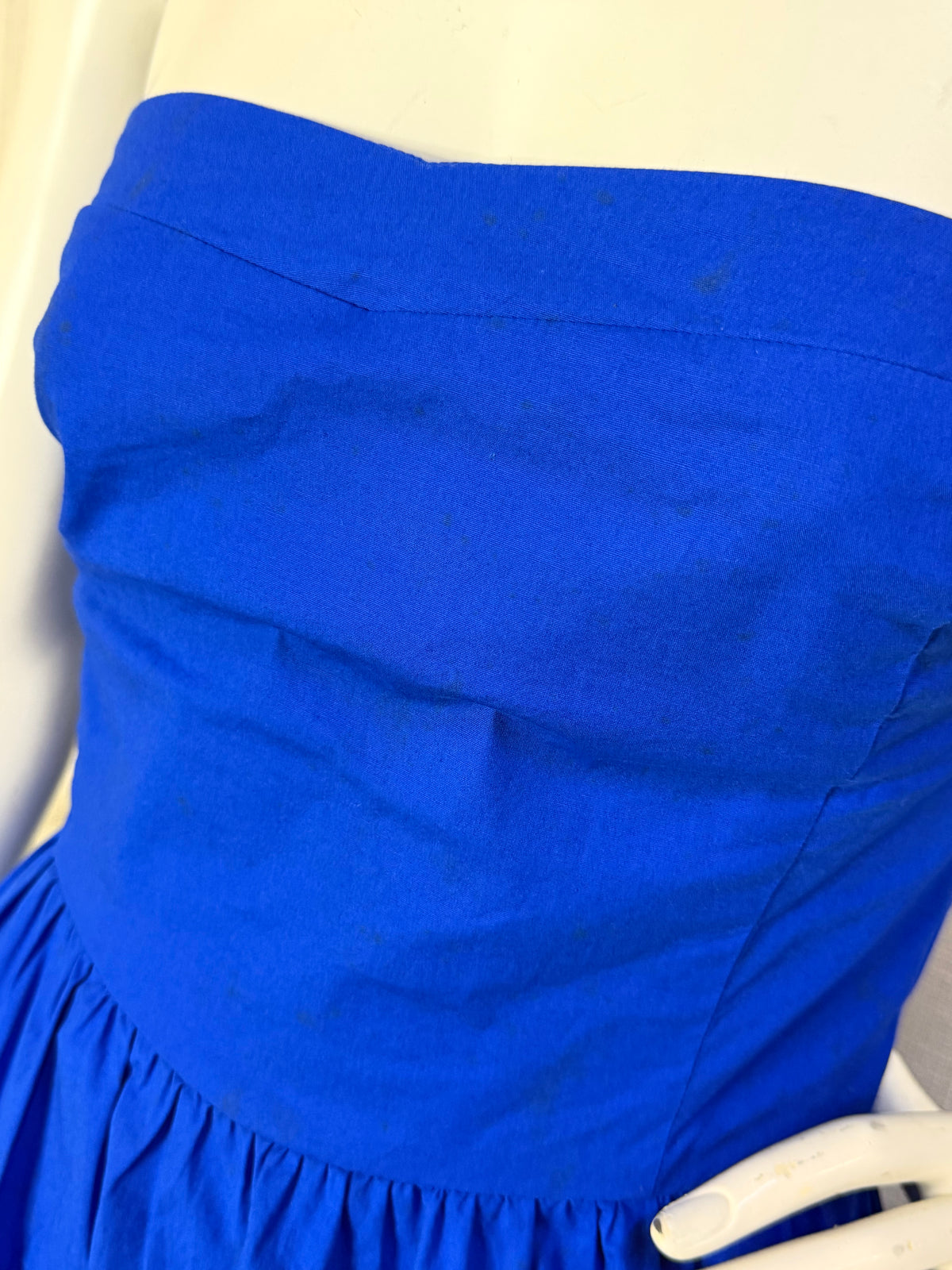 Stradivarius Cobalt Blue Strapless Tube Mini Dress - Size L