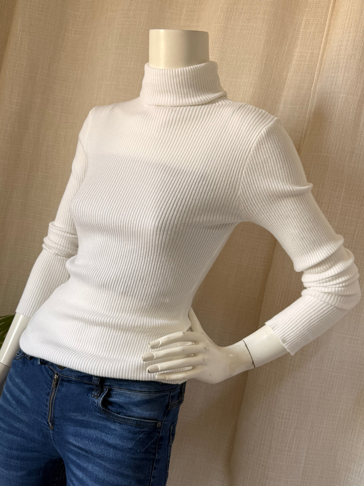 SHEIN Ribbed Turtleneck Sweater