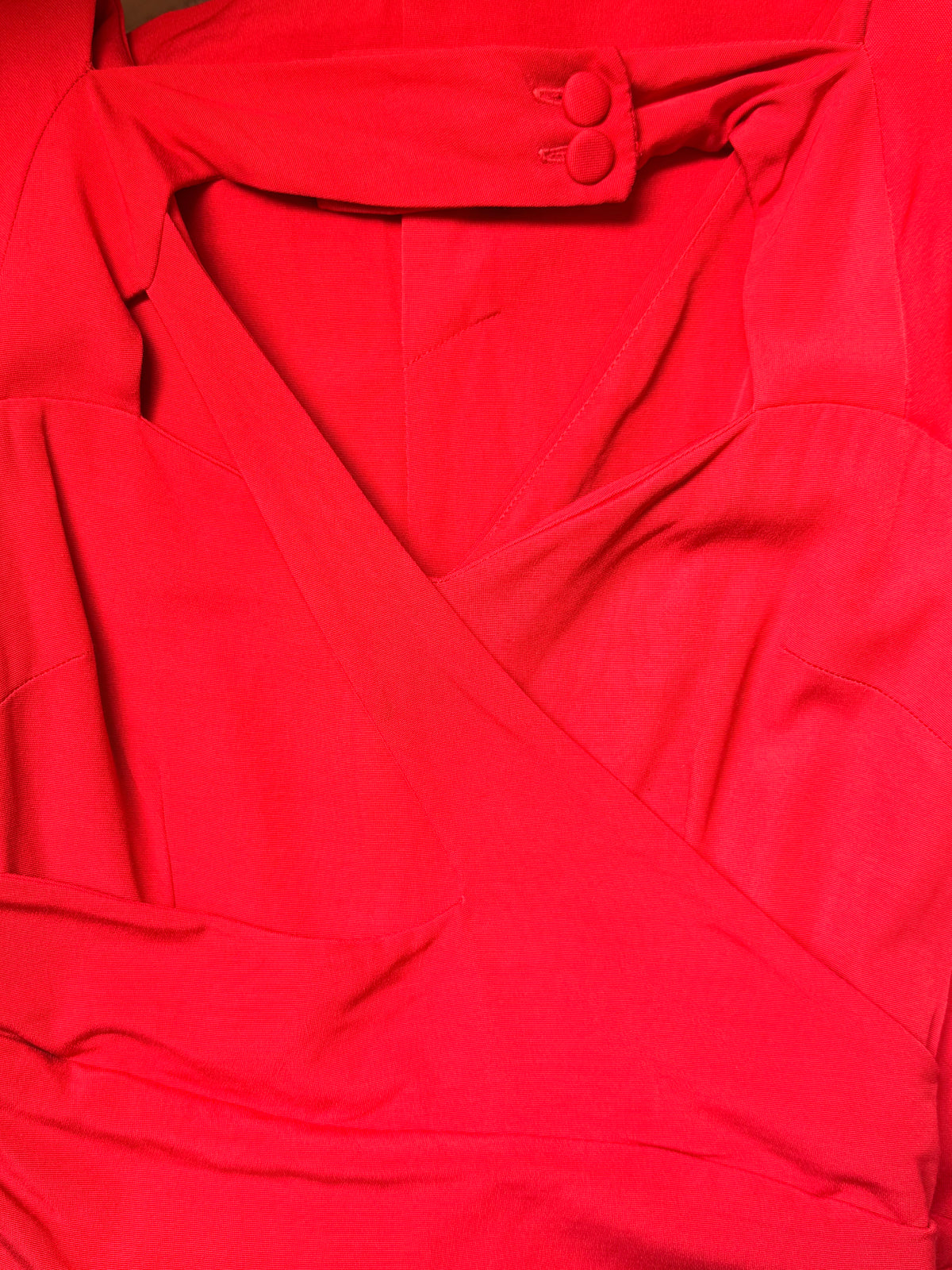 REISS Red Drape Neck Cocktail Dress | Asymmetric Sleeveless Bodycon | Size UK 8 / USA 4
