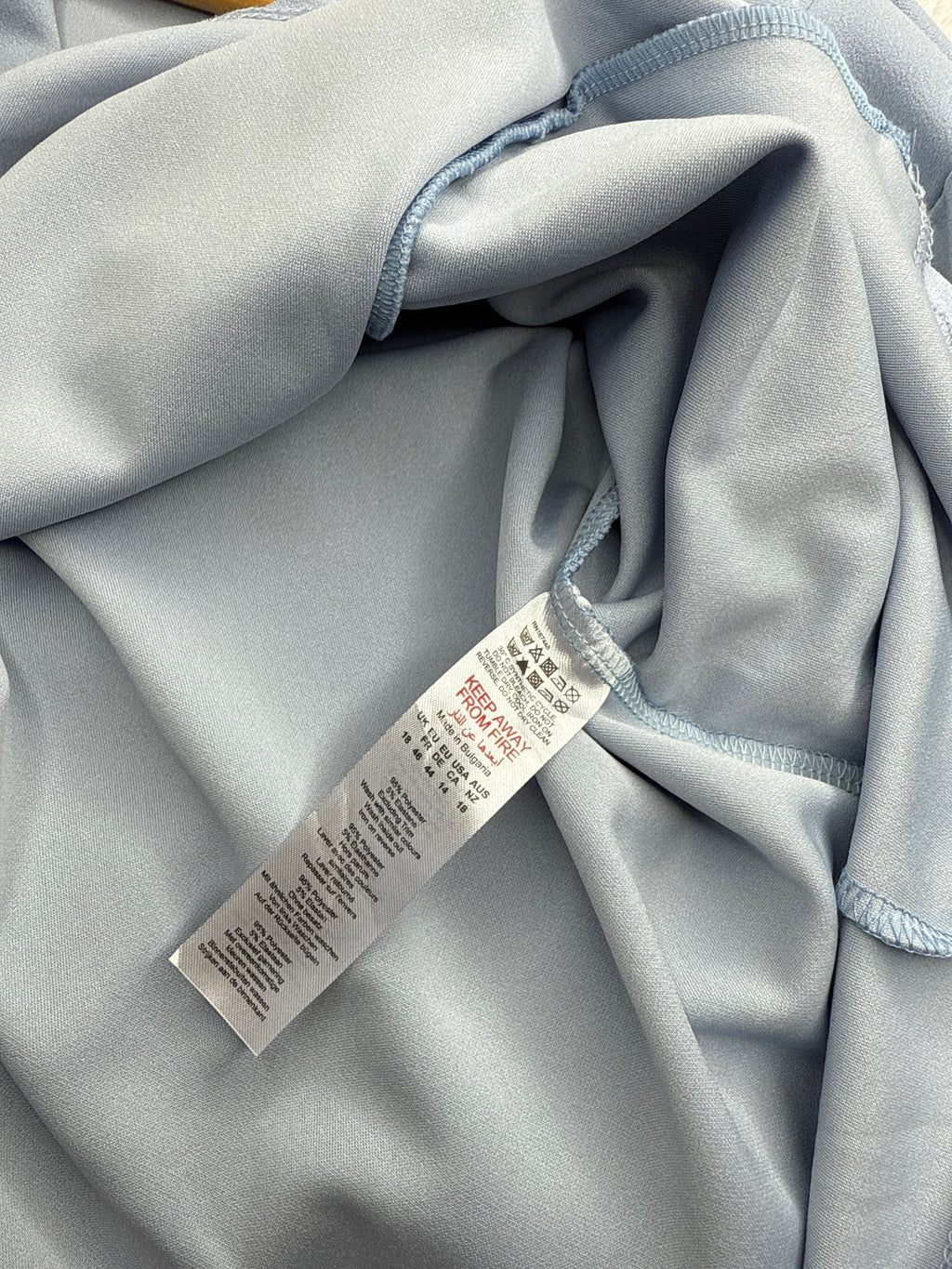 Baby Blue Drape Dress - Boohoo (UK 18 / 3XL)
