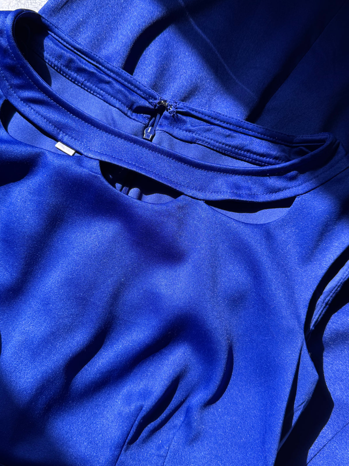 London Times -  Royal Blue Dress with Cut-Out Neck | UK 4 (Sustainable Find)
