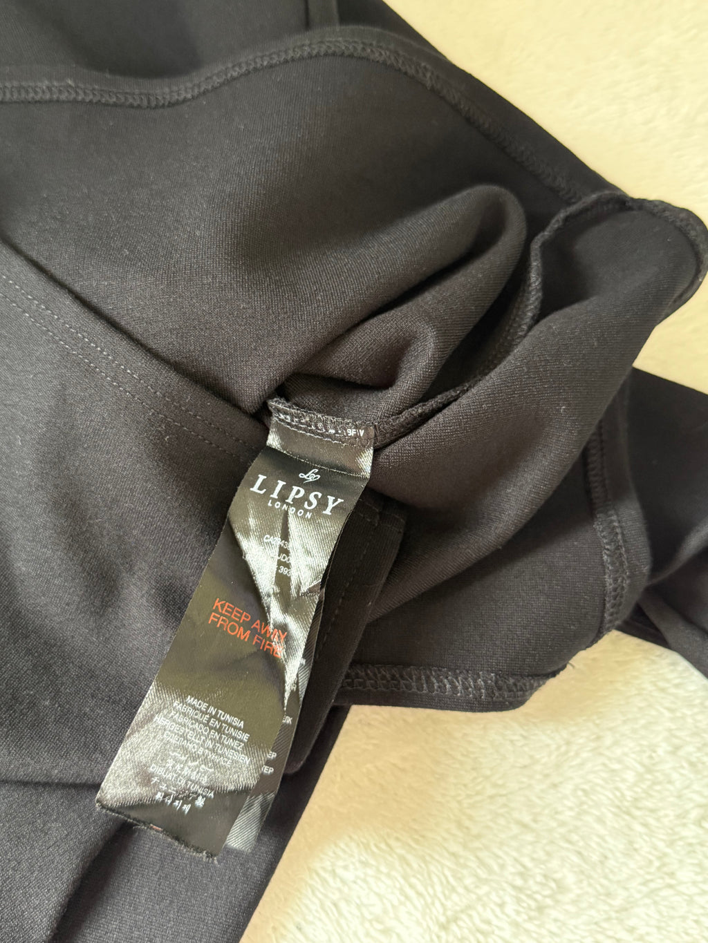 Lipsy London Black Off-Shoulder Dress with Faux Leather Detail | UK 10