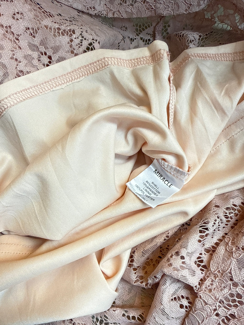 Miracle Dusty Pink Lace Dress (UK 12) | Elegant Lace Mini Dress