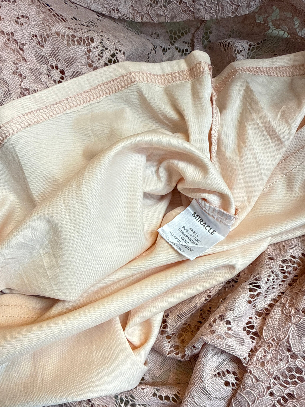 Miracle Dusty Pink Lace Dress (UK 12) | Elegant Lace Mini Dress
