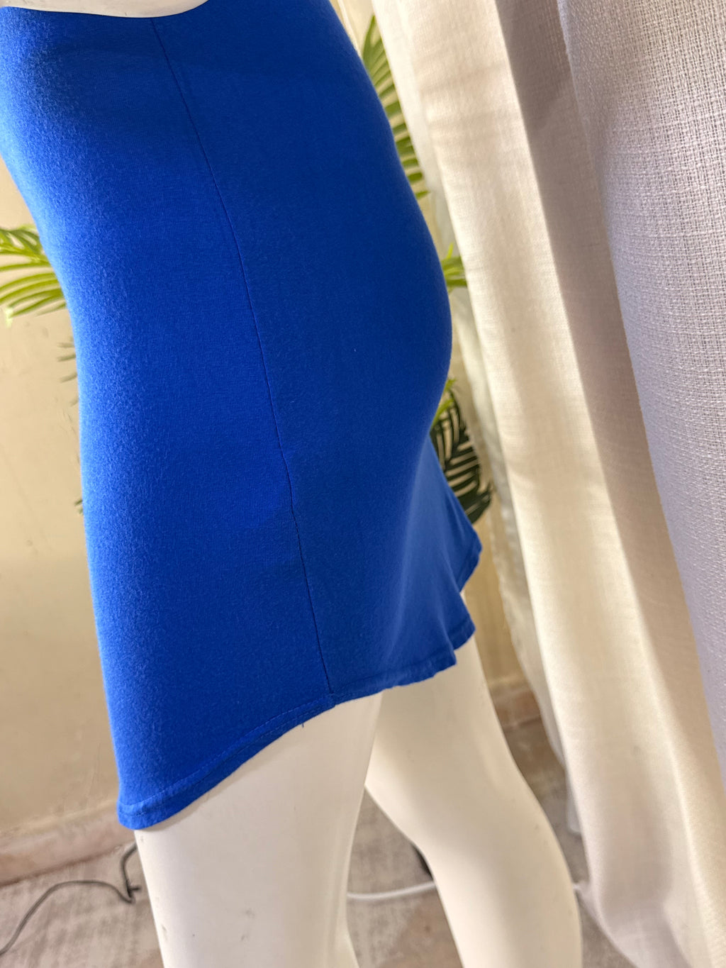 Boohoo Cobalt Blue Short Sleeve T-Shirt Bodycon Mini Dress - UK 8 / US 4