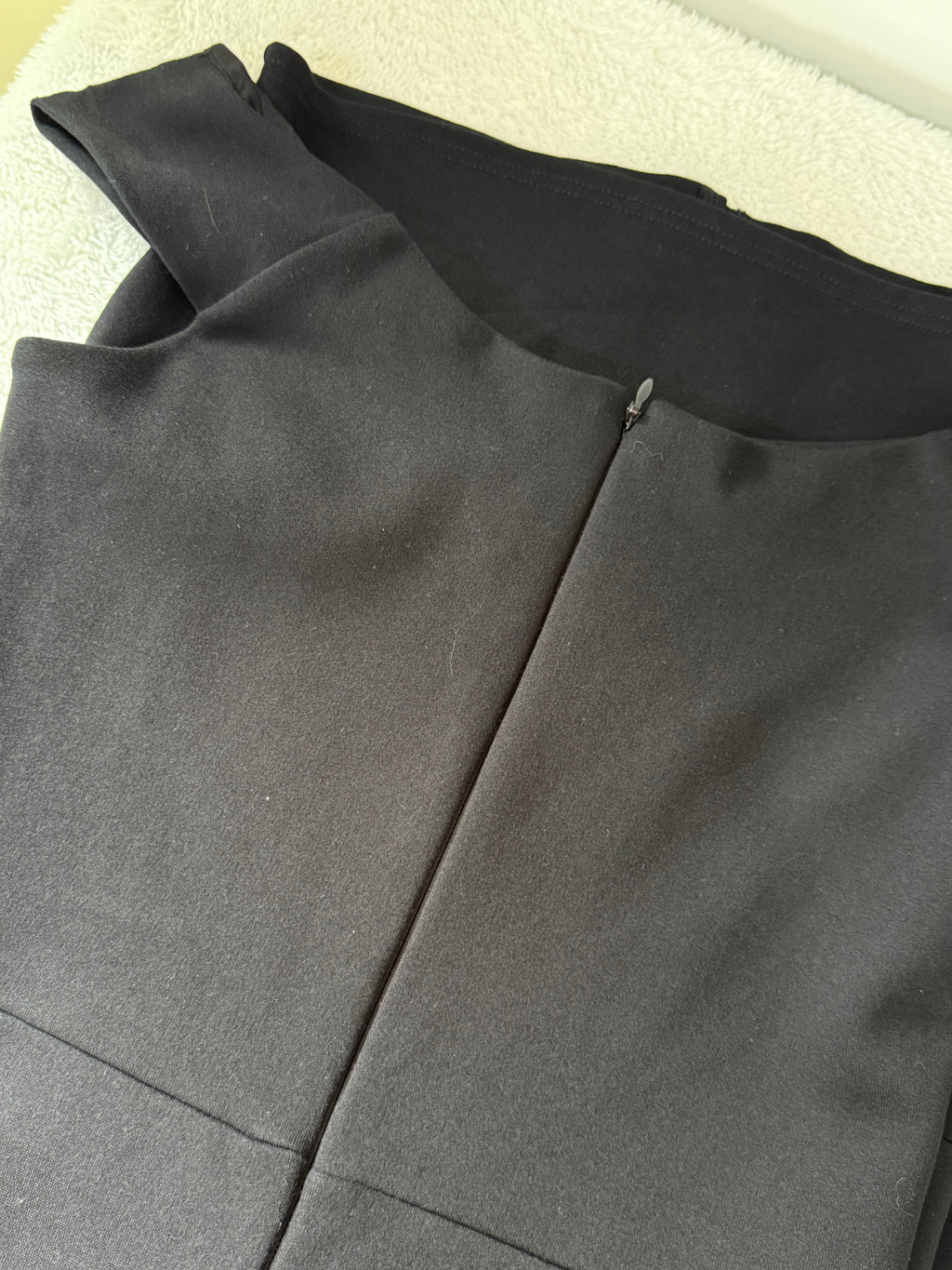 Lipsy London Black Off-Shoulder Dress with Faux Leather Detail | UK 10