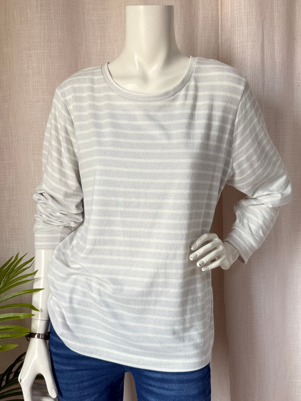 F&F Striped "Made to Dream" Nightwear Top | UK 12