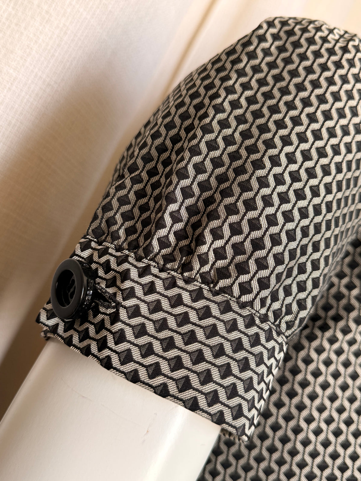 Authentic Roberto Verino Geometric Belted Dress – Size M (Bust 34”) | Luxury Designer Dress UAE