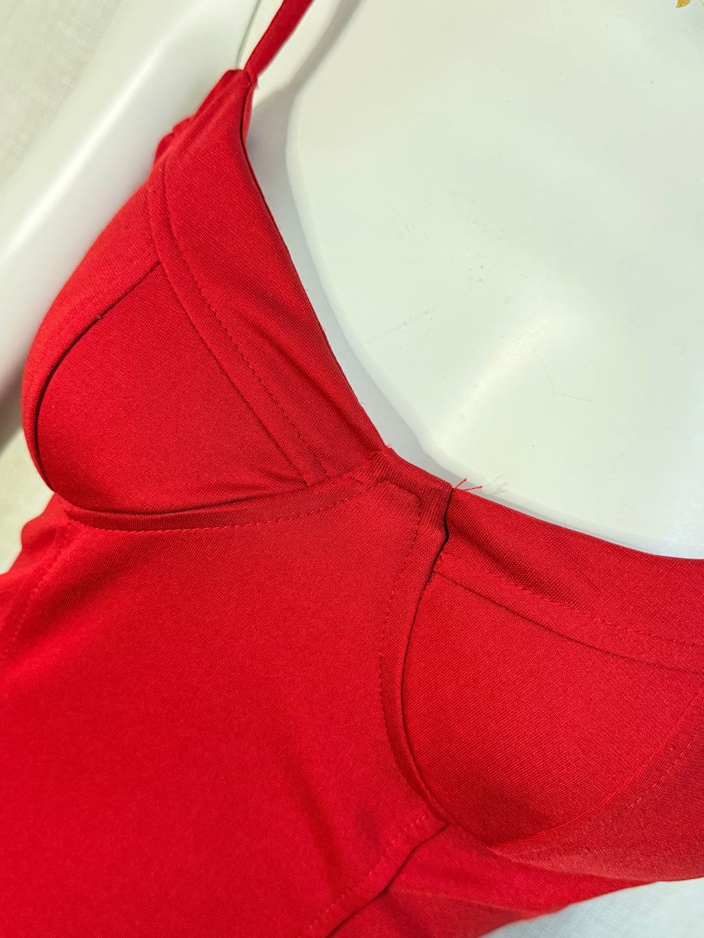 Saint Genies Red Underwire Bustier Corset Cami Mini Dress - UK 8 / US 6